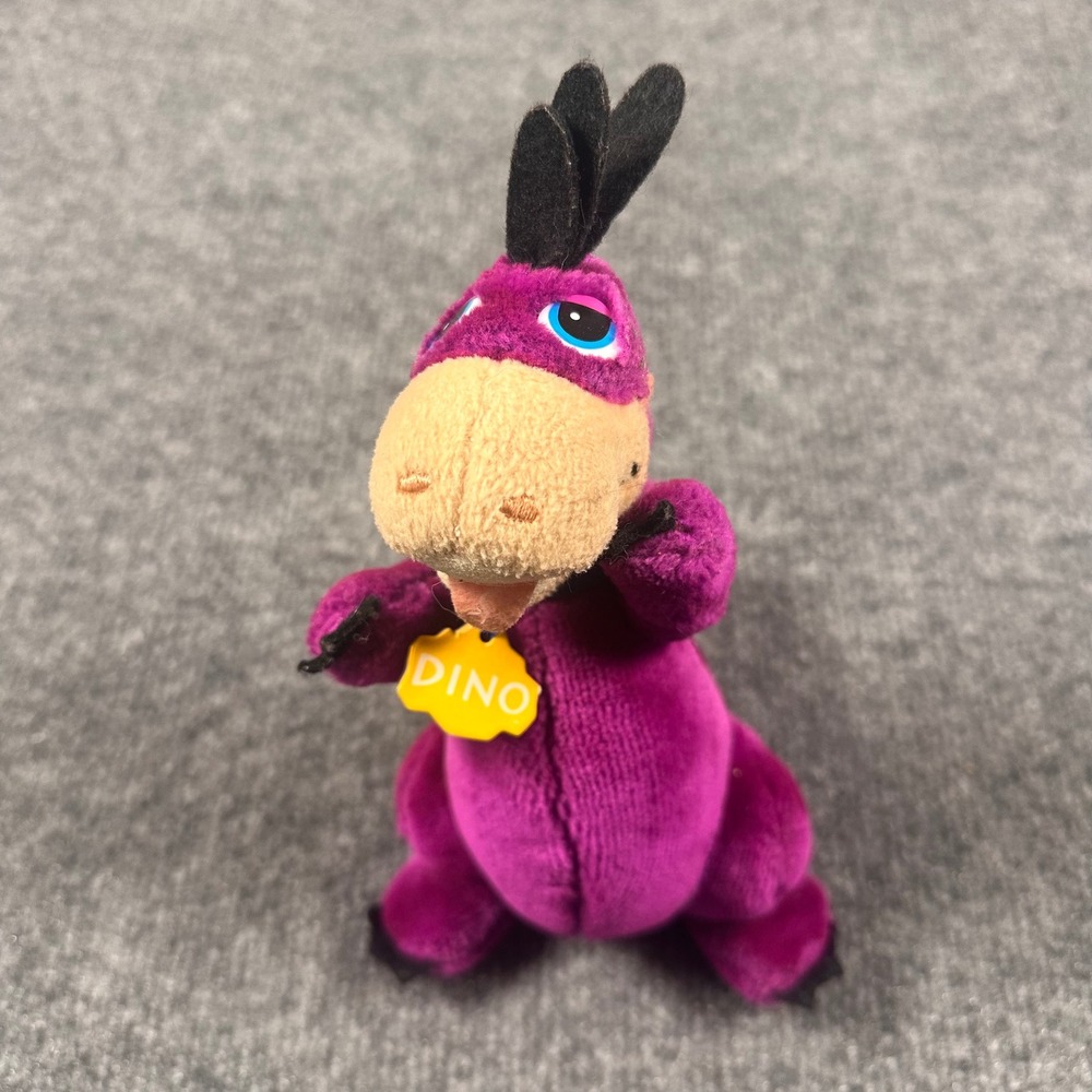 Vintage Dakin Dino Plush The Flintstones Purple Dinosaur Hanna-Barbera 8 Inch